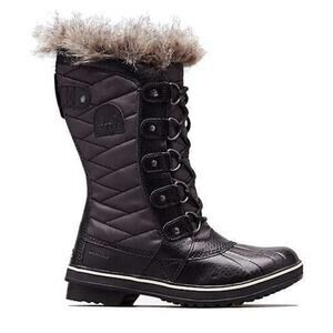 Sorel NWOB Tofino II 6 Black Waterproof Snow Boots Size 5 Faux Fur Cuff Lined